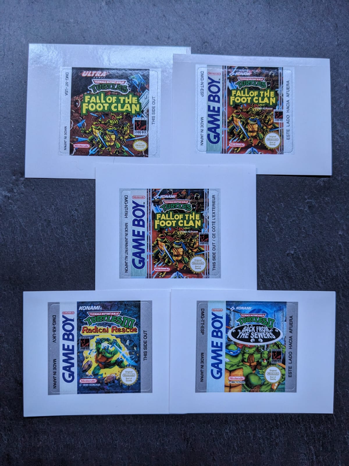 Pegatina juegos Game Boy Turtles Teenage Mutant saga