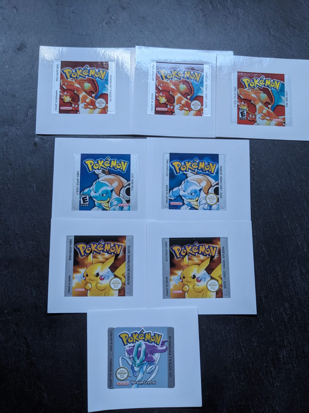 Pegatina juegos Game Boy Pokemon saga