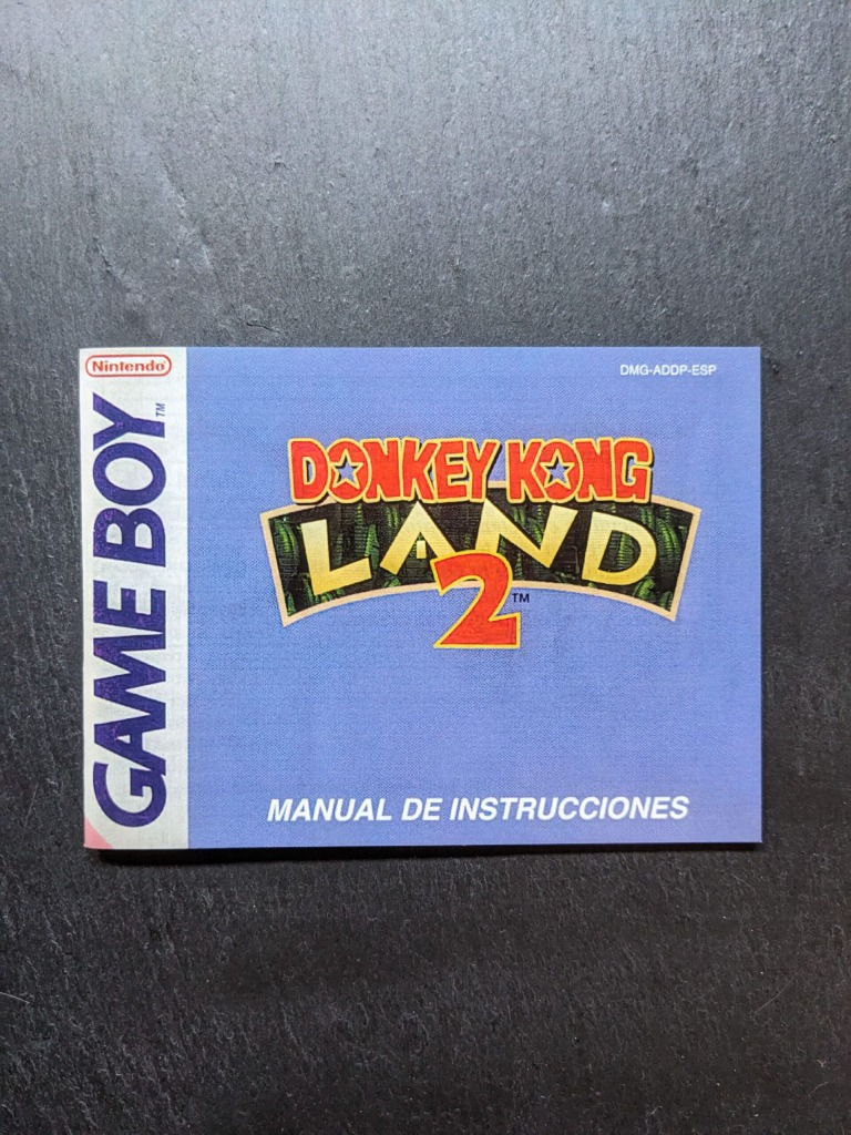 Donkey Kong Land 2 manual Game Boy