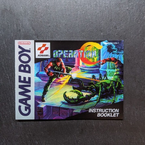 Operation C manual Game Boy