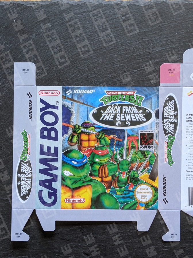 caja repro game boy tortugas ninja back from the sewers