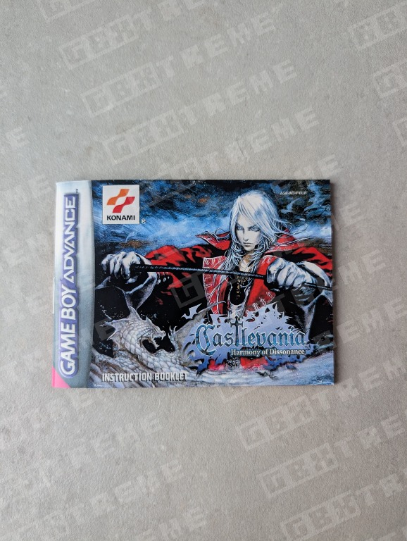 manual repro game boy advance castlevania 