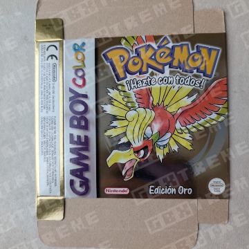 caja repro game boy pokemon oro
